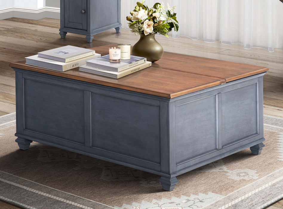 Lift-Top Coffee Table - Blue