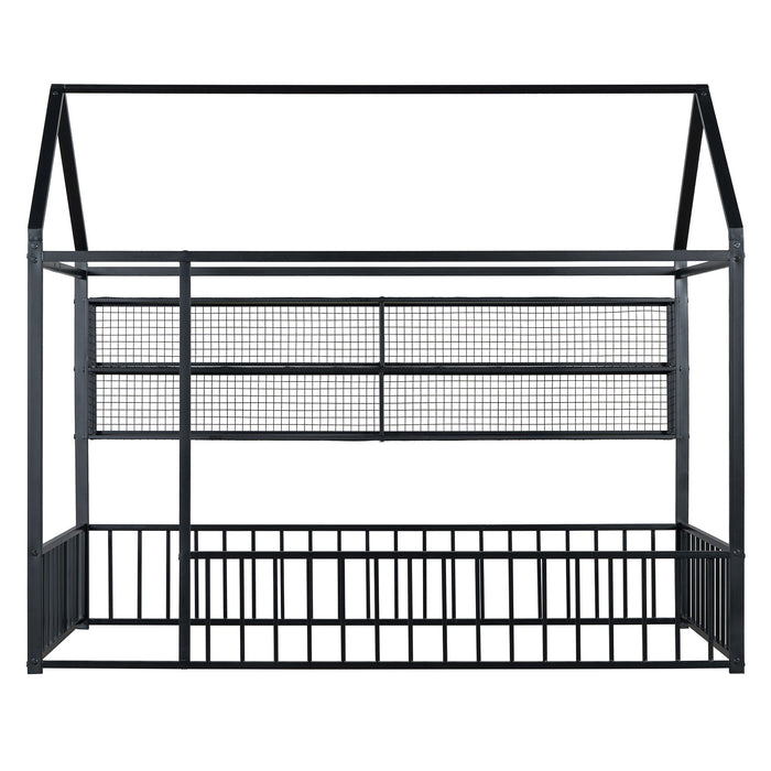 House Frame With Fence And Shelves