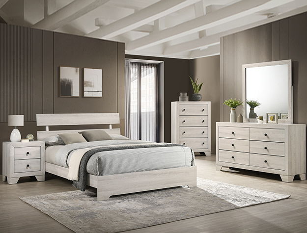 Atticus - Dresser & Mirror - White