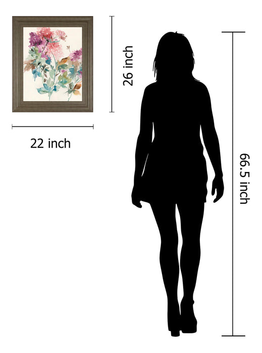 Sweet Hydrangea I By Asia Jensen - Framed Print Wall Art - Purple