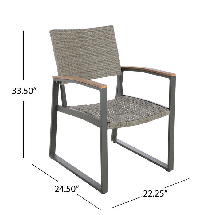 Aresha - Outdoor Dining Armchair (Set of 2) - Gray