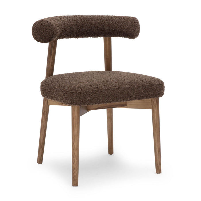 Spara - Performance Boucle Side Chair - Chocolate Brown