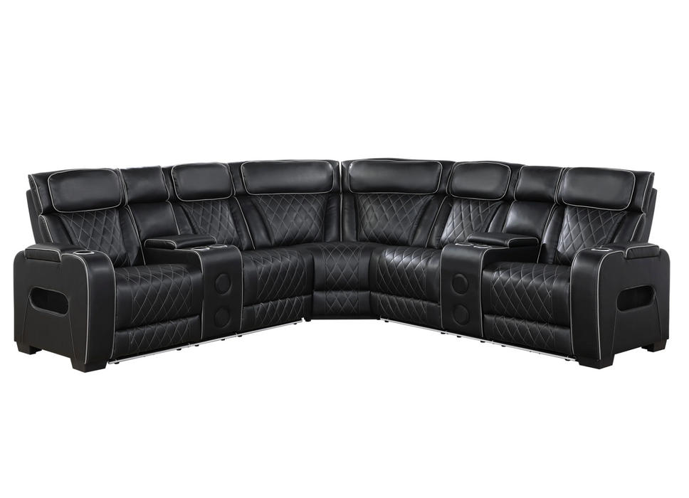 Fairway 3-Piece Power Reclining Sectional - Both Side Console