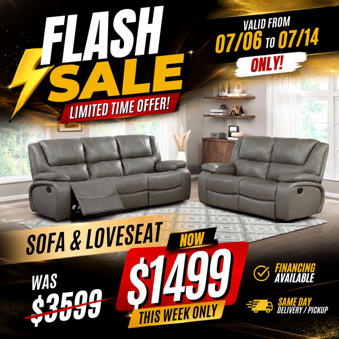 2 PC Sofa & Loveseat
