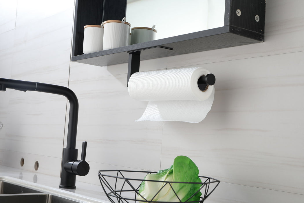 2 Pack Paper Towel Holder Wall Mount Black Paper Towel Holder Under Ca —  Brother's Outlet