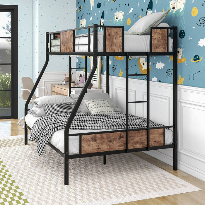 Marco de cama de madera con barandilla, cama para niños, base de colchón,  no necesita ruido, somier, fácil montaje