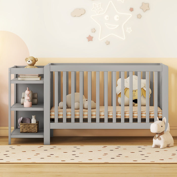 Cunas Para Bebes Convertible Marco Cama Para Niños Cambiador Baby Crib  White