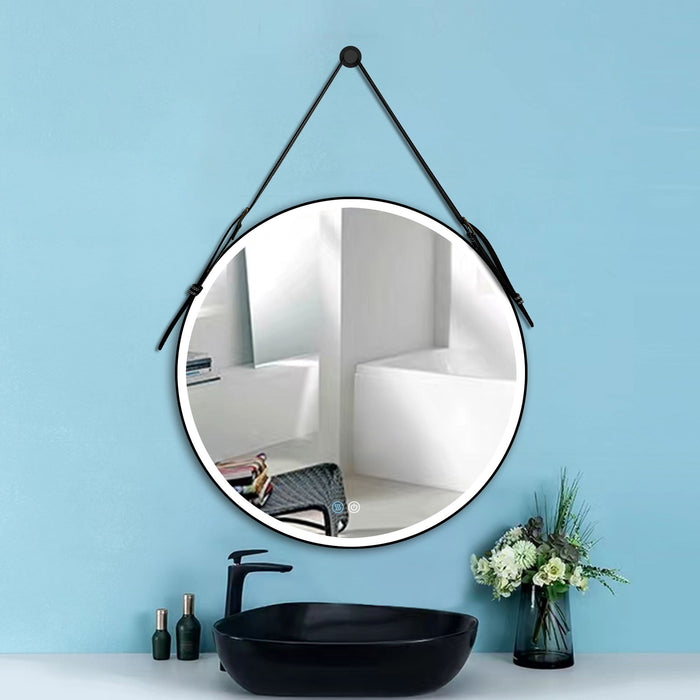 Bathroom LED Mirror 28 Round Bathroom Mirror With Lights Smart 3 Ligh —  Brother's Outlet