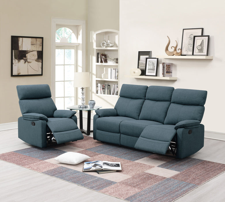 Sofá reclinable de tela de arpillera azul oscuro, sofá de 1 pieza, sof —  Brother's Outlet