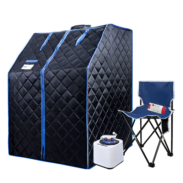 Sojourner Portable Sauna For Home - Steam Sauna Tent, Personal Sauna - Sauna Heater, Tent, Chair, Remote Included For Home Sauna - Enjoy Your Own Personal Spa - Black