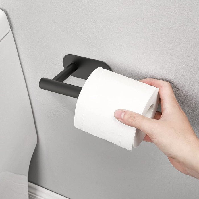 Soporte adhesivo de acero inoxidable para papel higiénico, portarrollos de  papel de montaje en pared para baño y cocina, sin perforación - AliExpress