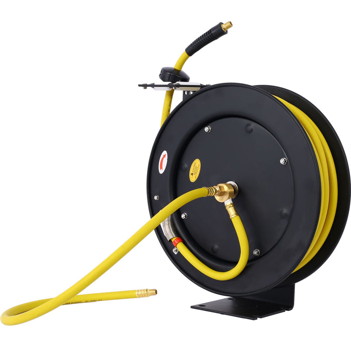 Air Hose Reel Retractable 3 / 8 X 50' Foot Sbr Rubber Hose Max 300Ps —  Brother's Outlet
