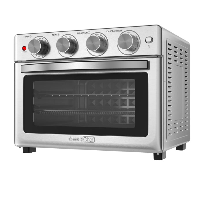 Geek Chef Combo de horno tostador y freidora de aire, encimera de horno de  convección de 16 cuartos de galón, tostadora de 4 rebanadas, pizza de 9